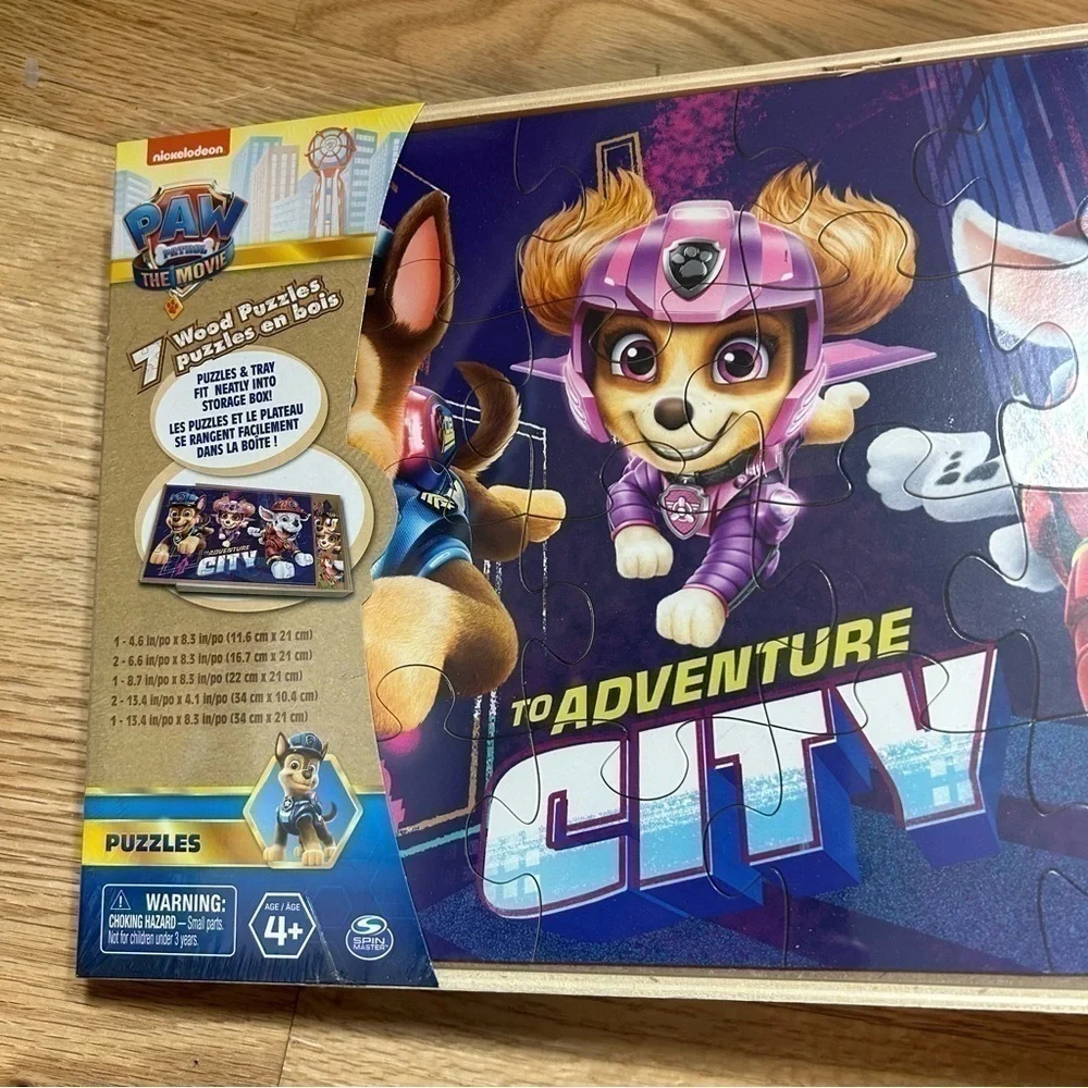 Paw Patrol Wooden Puzzle Set 7 In All Bundle NEW Chase Marshall